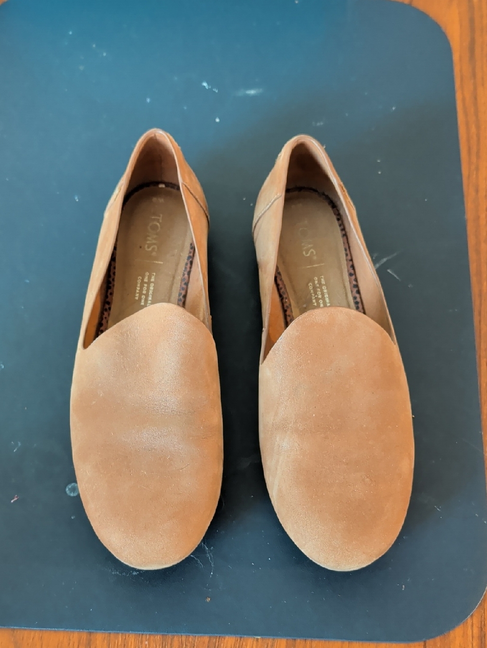 TOMS Women's Classic Suede Slip-On Loafers in Tan